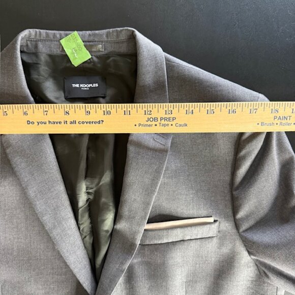 The Kooples Gray Wool Two-Button Blazer Men's Size 50 Double Vent - Picture 11 of 12